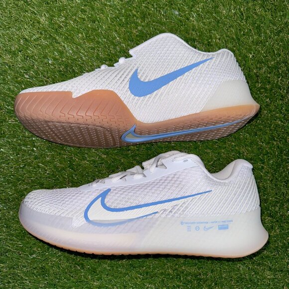 Nike Court Air Zoom Vapor 11 HC Tennis Shoes UNC White Blue Mens DR6966-107 main image 7